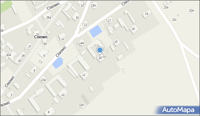 Cisowo, Cisowo, 14, mapa Cisowo