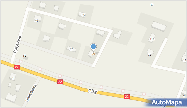 Cisy, Cisy, 79, mapa Cisy