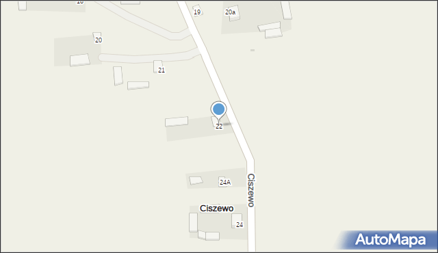 Ciszewo, Ciszewo, 22, mapa Ciszewo