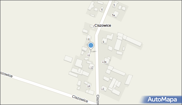 Ciszowice, Ciszowice, 11a, mapa Ciszowice