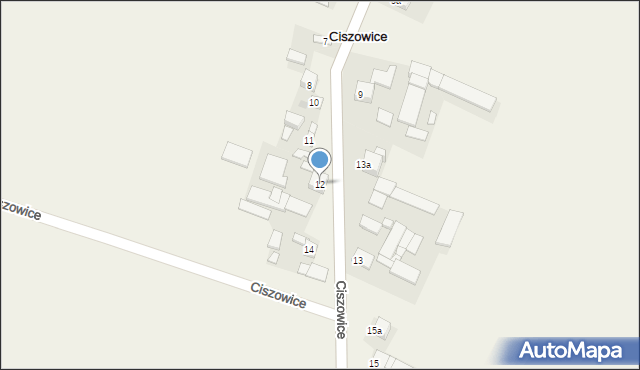 Ciszowice, Ciszowice, 12, mapa Ciszowice