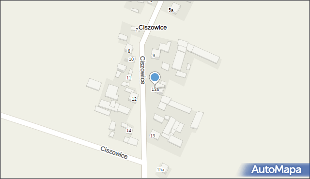 Ciszowice, Ciszowice, 13a, mapa Ciszowice