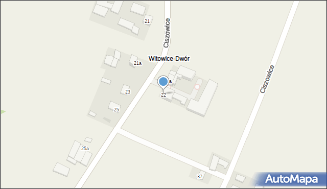 Ciszowice, Ciszowice, 22, mapa Ciszowice