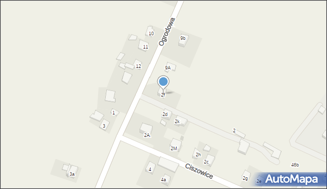 Ciszowice, Ciszowice, 2f, mapa Ciszowice