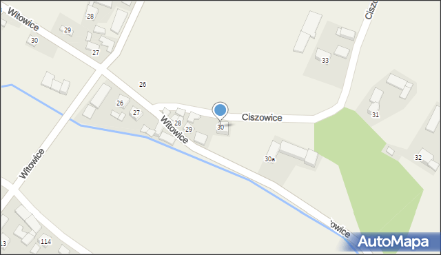 Ciszowice, Ciszowice, 30, mapa Ciszowice