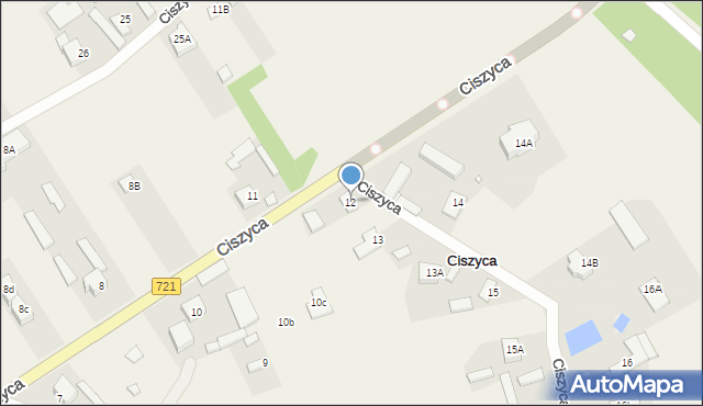 Ciszyca, Ciszyca, 12, mapa Ciszyca