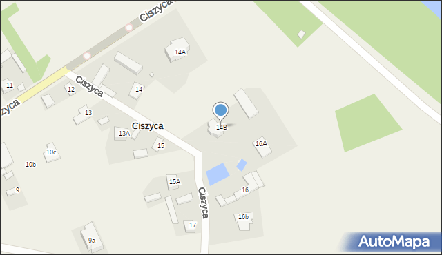 Ciszyca, Ciszyca, 14B, mapa Ciszyca