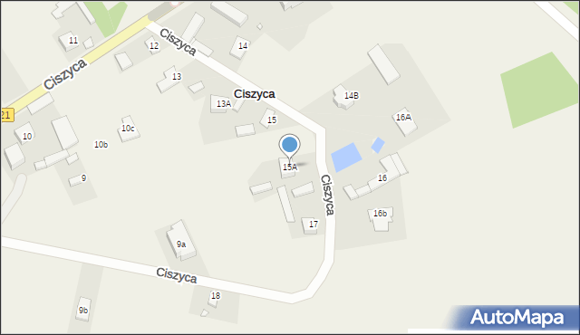 Ciszyca, Ciszyca, 15A, mapa Ciszyca