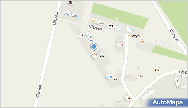Ciszyca, Ciszyca, 23C, mapa Ciszyca
