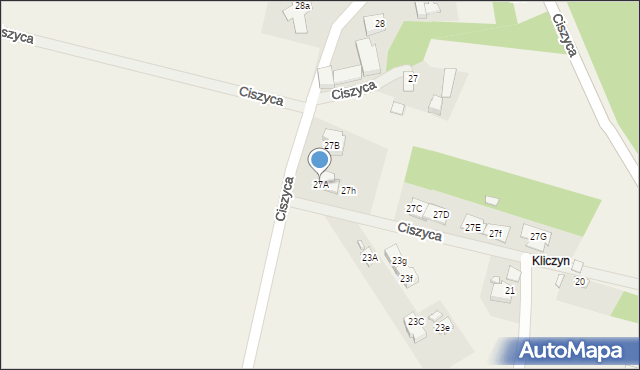 Ciszyca, Ciszyca, 27A, mapa Ciszyca