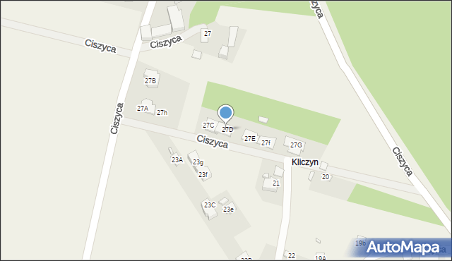 Ciszyca, Ciszyca, 27D, mapa Ciszyca