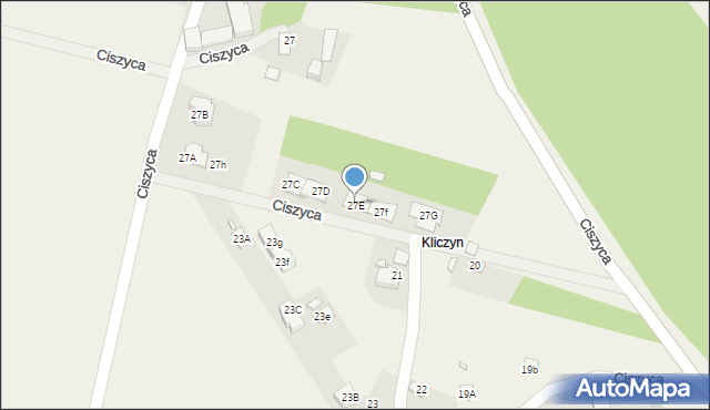 Ciszyca, Ciszyca, 27E, mapa Ciszyca