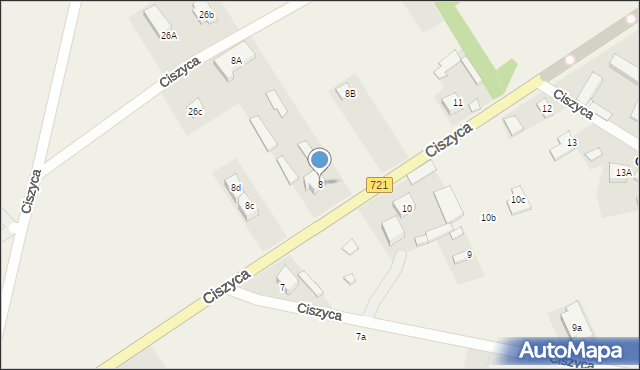 Ciszyca, Ciszyca, 8, mapa Ciszyca