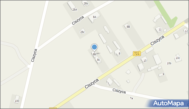 Ciszyca, Ciszyca, 8d, mapa Ciszyca