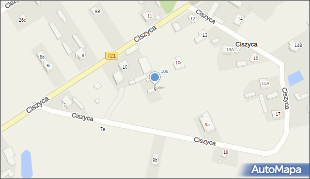 Ciszyca, Ciszyca, 9, mapa Ciszyca
