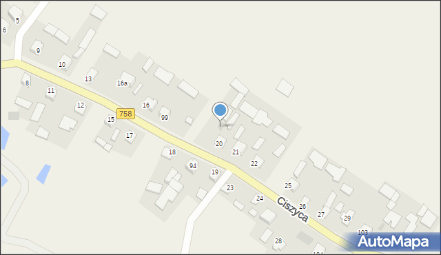 Ciszyca, Ciszyca, 111, mapa Ciszyca