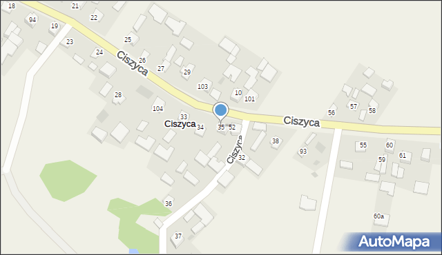 Ciszyca, Ciszyca, 35, mapa Ciszyca