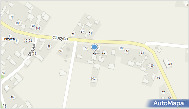 Ciszyca, Ciszyca, 59, mapa Ciszyca