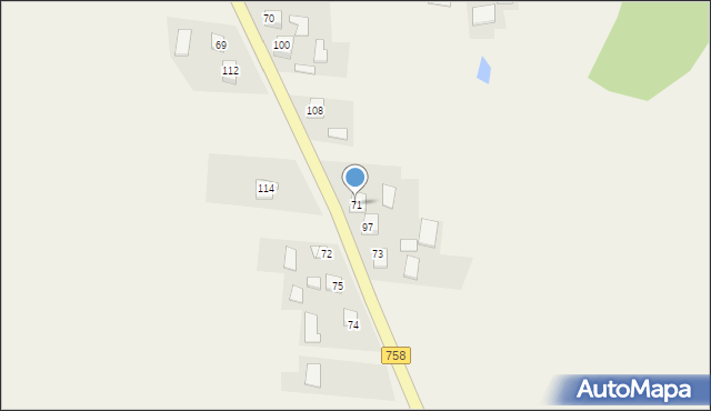 Ciszyca, Ciszyca, 71, mapa Ciszyca