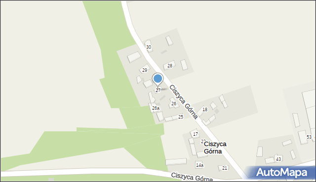 Ciszyca Górna, Ciszyca Górna, 27, mapa Ciszyca Górna