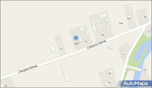 Ciszyca Górna, Ciszyca Górna, 63a, mapa Ciszyca Górna