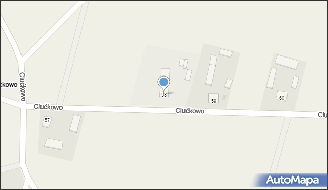 Ciućkowo, Ciućkowo, 58, mapa Ciućkowo