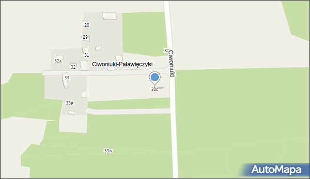 Ciwoniuki, Ciwoniuki, 33c, mapa Ciwoniuki