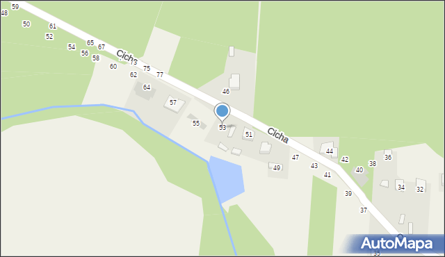 Cybulice, Cicha, 53, mapa Cybulice