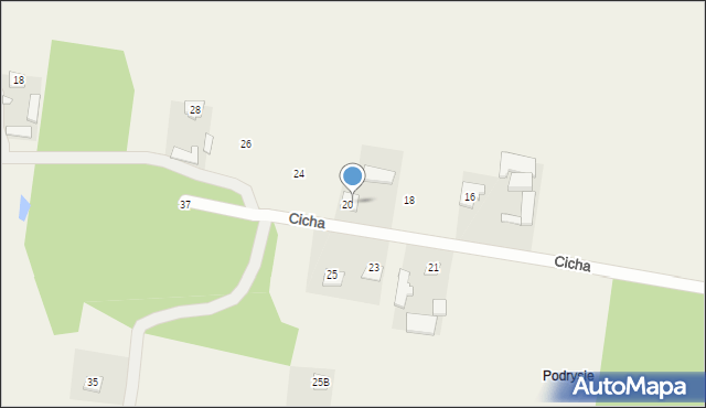 Cyganka, Cicha, 22, mapa Cyganka