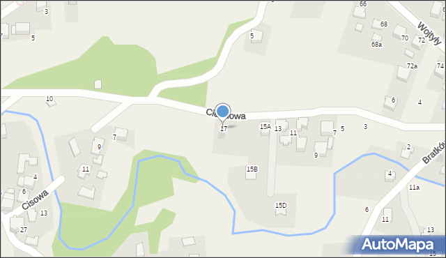 Czaniec, Cierniowa, 17, mapa Czaniec