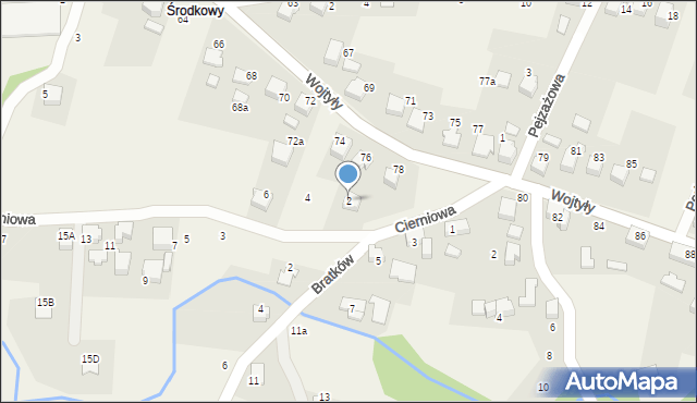 Czaniec, Cierniowa, 2, mapa Czaniec