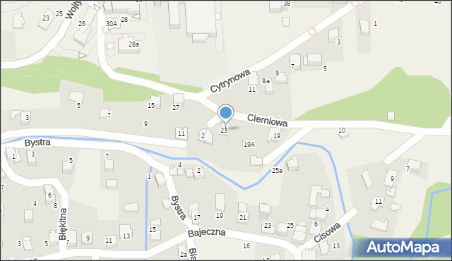 Czaniec, Cierniowa, 26, mapa Czaniec