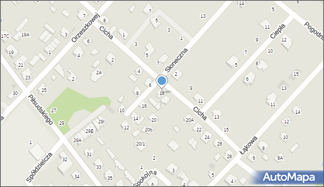 Czarna Białostocka, Cicha, 18, mapa Czarna Białostocka