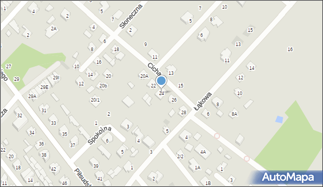 Czarna Białostocka, Cicha, 24, mapa Czarna Białostocka