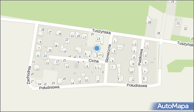 Czarnocin, Cicha, 2, mapa Czarnocin