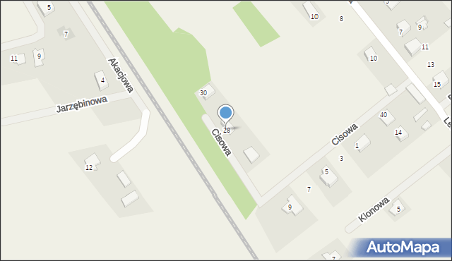 Czarnowiec, Cisowa, 28, mapa Czarnowiec