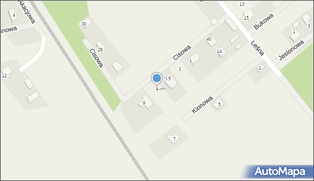 Czarnowiec, Cisowa, 7, mapa Czarnowiec