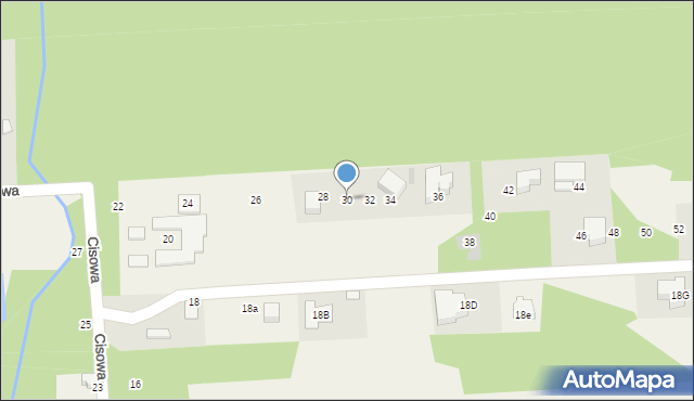 Czarny Las, Cisowa, 30, mapa Czarny Las