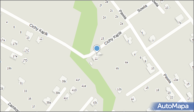 Czechowice-Dziedzice, Cichy Kącik, 20, mapa Czechowic-Dziedzic