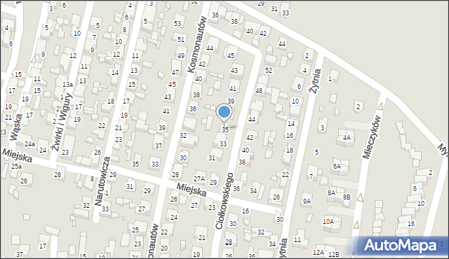 Czeladź, Ciołkowskiego Konstantego, 35, mapa Czeladź