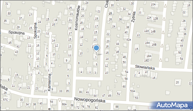 Czeladź, Ciołkowskiego Konstantego, 9, mapa Czeladź