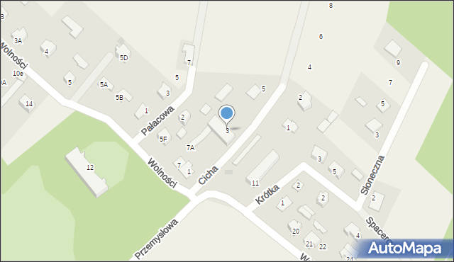 Czerwin, Cicha, 3, mapa Czerwin