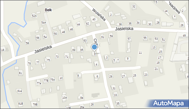 Czudec, Cicha, 2, mapa Czudec