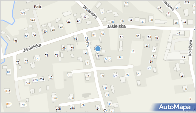 Czudec, Cicha, 3, mapa Czudec