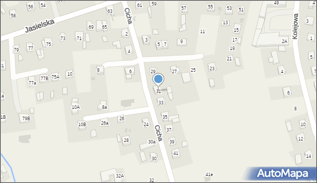 Czudec, Cicha, 31, mapa Czudec