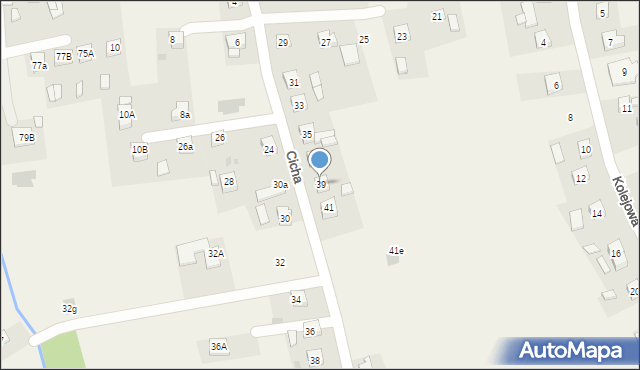 Czudec, Cicha, 39, mapa Czudec