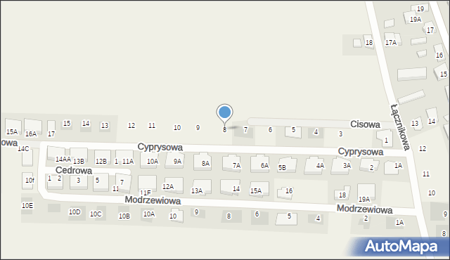 Dąbcze, Cisowa, 8, mapa Dąbcze