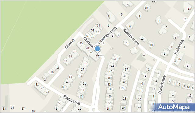 Dąbrówka, Cisowa, 35, mapa Dąbrówka