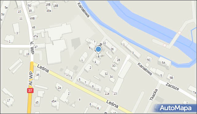 Darłowo, Cicha, 6, mapa Darłowo