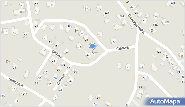 Dębica, Cisowa, 2a, mapa Dębicy